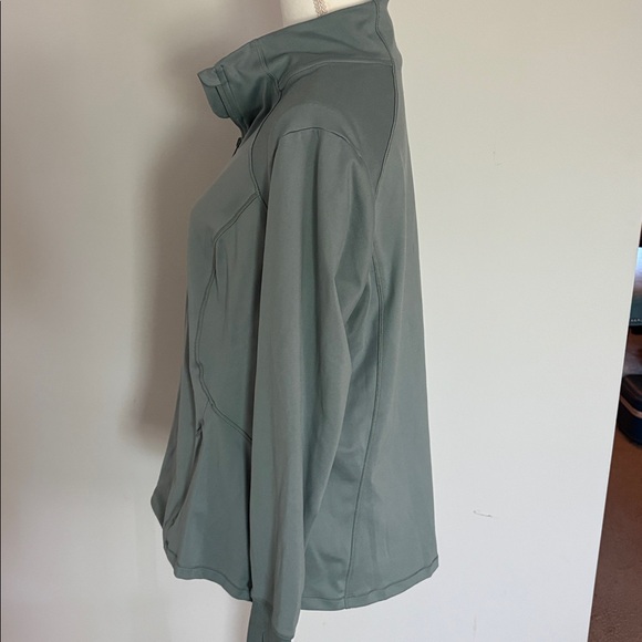 All in Motion Full Zip Athletic Jacket Thumb Holes Sage Green XL - Picture 2 of 7